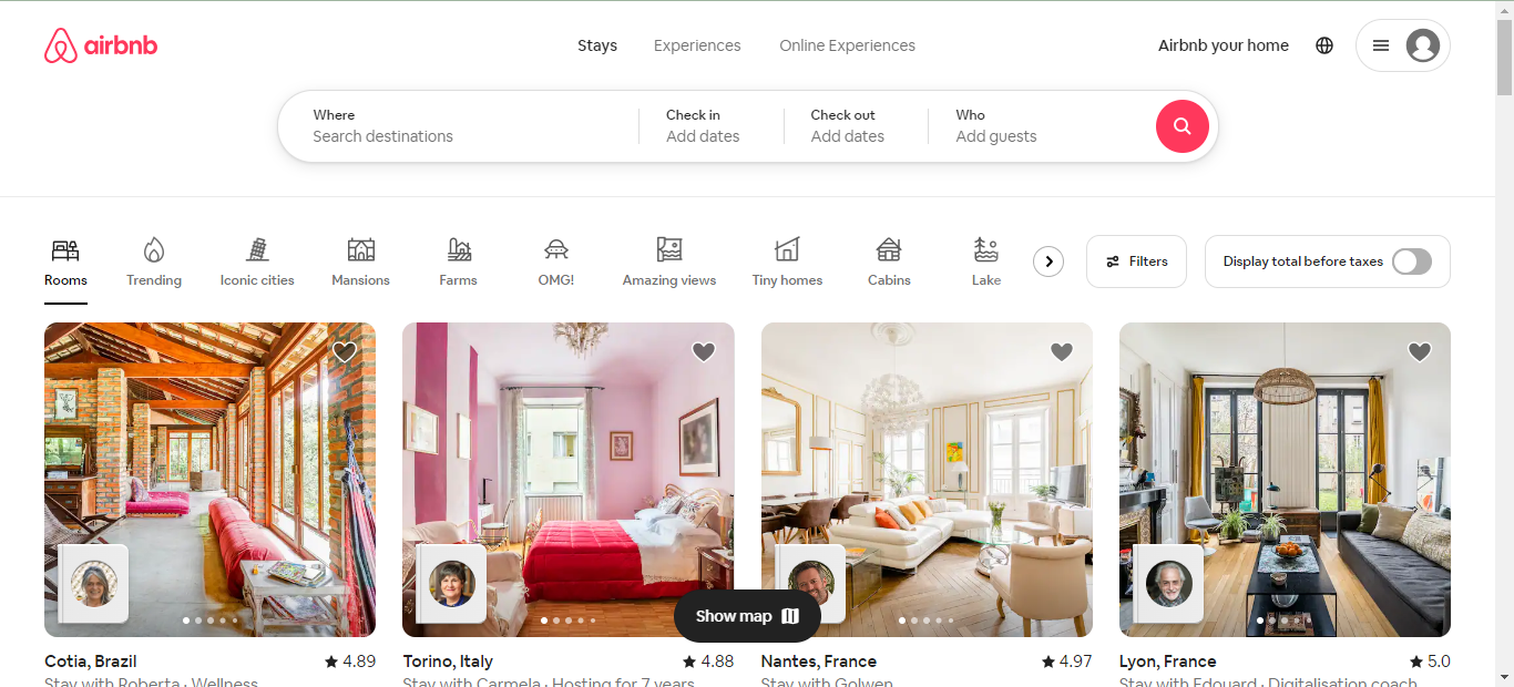 AirBnB Interface
