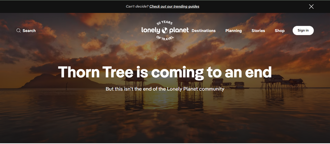 Lonely Planet's Thorn Tree